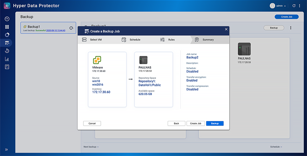 Hyper Data Protector Qnap faz backup de PCs, Servidores e VMs.